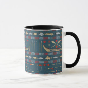 Mug Motif de pêche ethnique