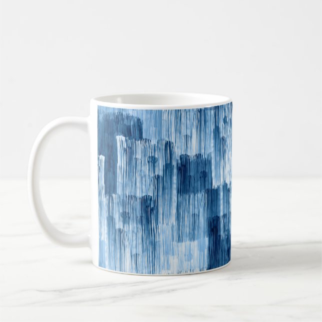 Mug Motif de peinture Abstrait bleu (Gauche)
