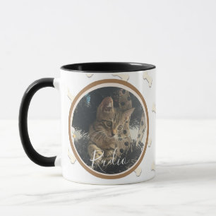 Mug Motif de photo d'os de chien de chaton mignon Nom