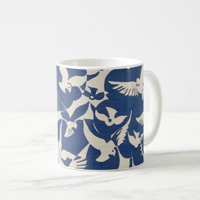 Mug Motif de pigeons (Devant droit)