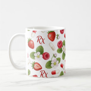 Mug Motif de pilule botanique à la framboise et à la f