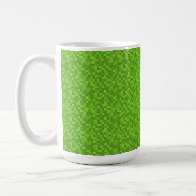 Mug Motif de pixel vert Rétro 8 bits de jeu vidéo (Gauche)
