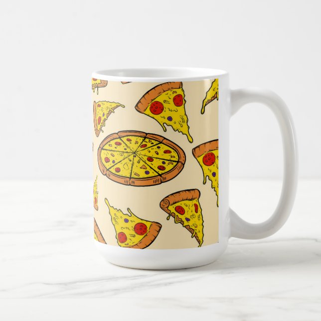 Mug Motif de pizza au fromage fondu (Droite)
