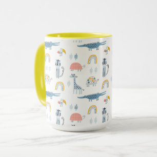 Mug Motif de plaisir animal Doodle