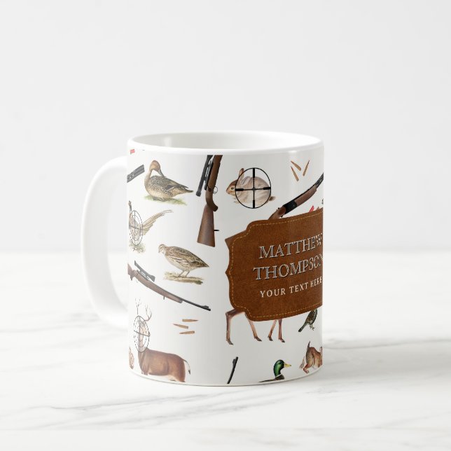 Mug Motif de plein air pour la chasse à la faune (Devant gauche)