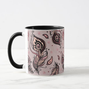 Mug Motif de plume de paon