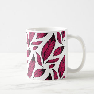 Mug Motif de plume rose vibrant