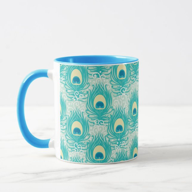 Mug Motif de plumes de paon (Gauche)
