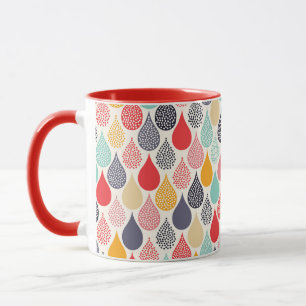 Mug Motif de point d'art pop Raindrop