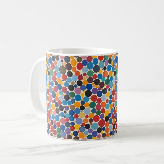 Mug Motif de points colorés (Devant gauche)