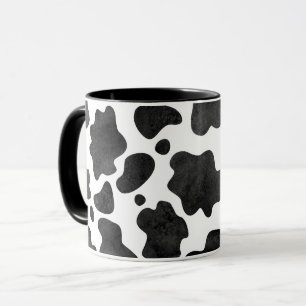 Mug Motif de points de vache Poster de animal noir et