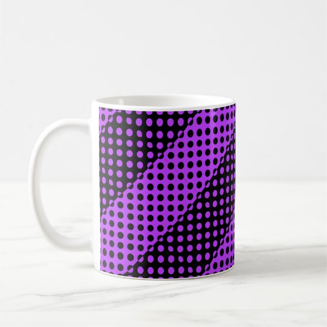 Mug Motif de points noirs et violets (Gauche)