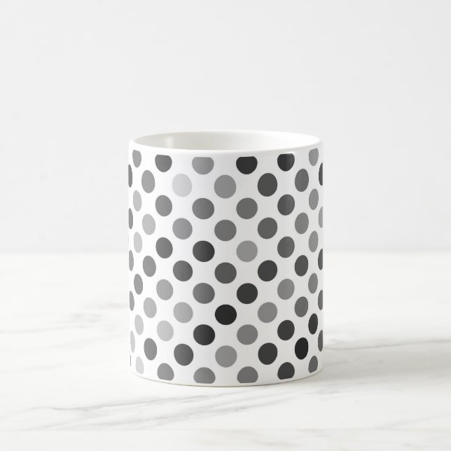 Mug Motif de points Polka monochrome (points noirs et  (Centre)