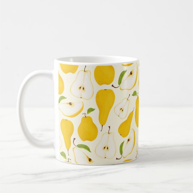 Mug Motif de poire sans couture. Poires différentes fr (Gauche)