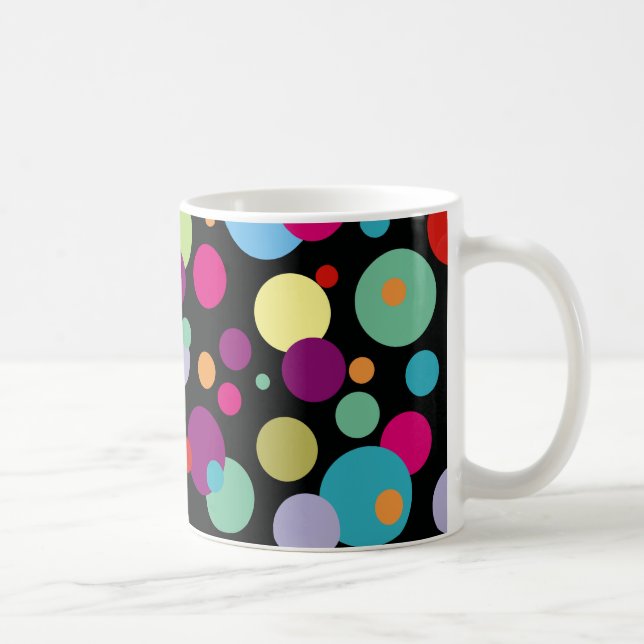 Mug Motif de pois coloré (Droite)