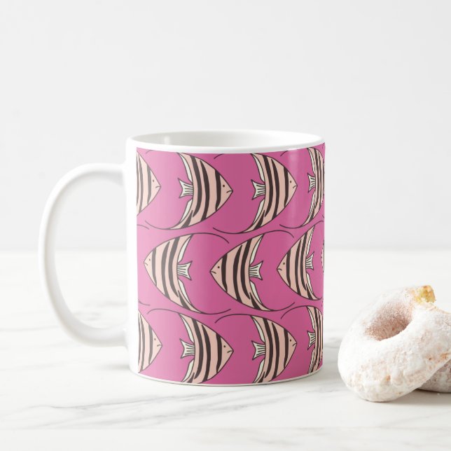 Mug Motif de poisson rose (Avec donut)