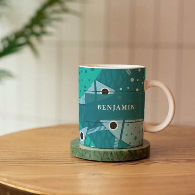 Mug Motif de poisson sous-marin personnalisé (Créateur téléchargé)