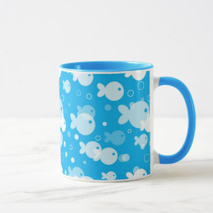 Mug motif de poissons