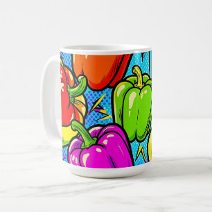 Mug Motif de poivrons Pop Art
