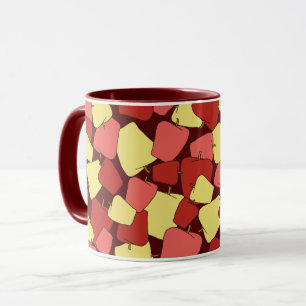 Mug Motif de pommes rouges et jaunes
