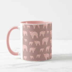 Mug Motif de porc rose