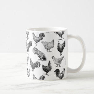 Mug Motif de poulet de la ferme Retro Country