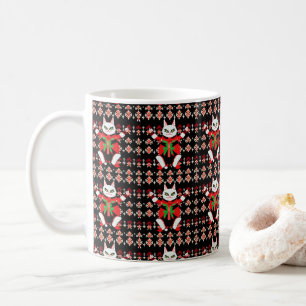 Mug Motif de pull de Noël moche de chat Noël