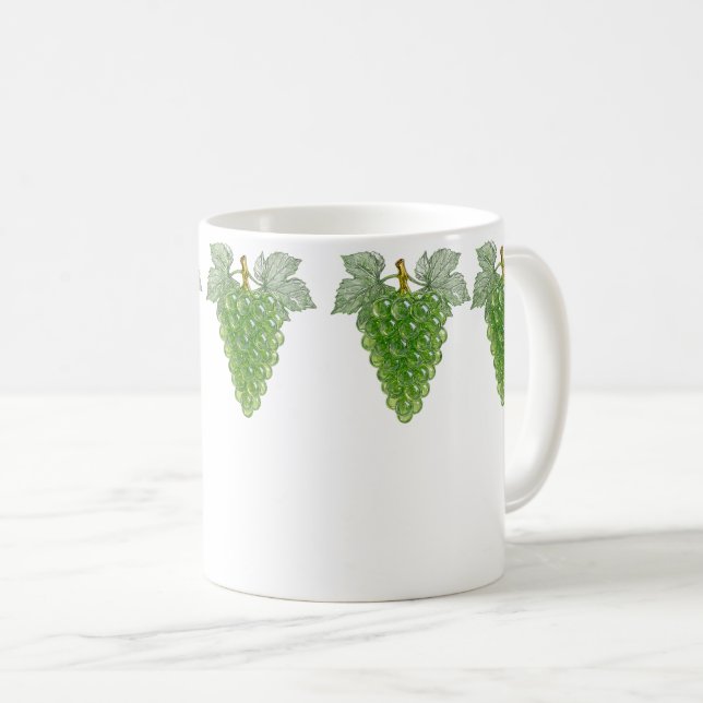 Mug Motif de raisins verts  (Devant droit)
