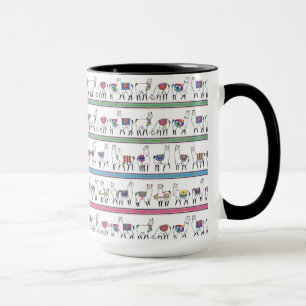 Mug Motif de rayure de lama