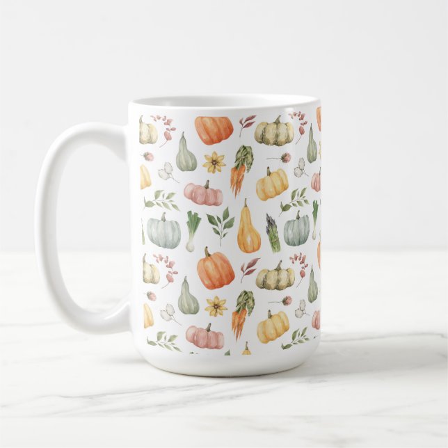 Mug Motif de récolte d'automne Watercolor (Gauche)