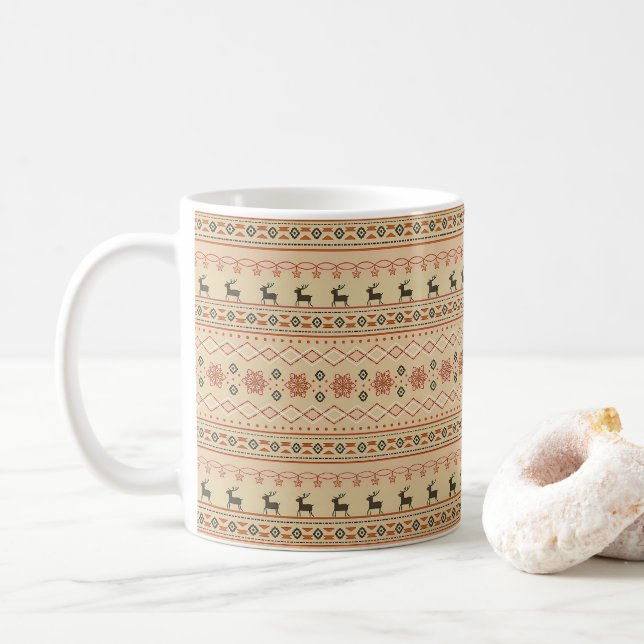 Mug Motif de rennes de Noël (Avec donut)