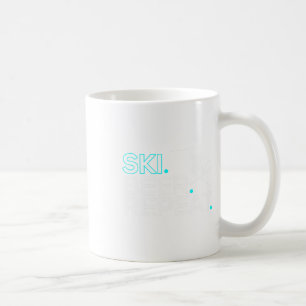 Mug Motif De Répétition De Bières De Ski Pour Un Skieu