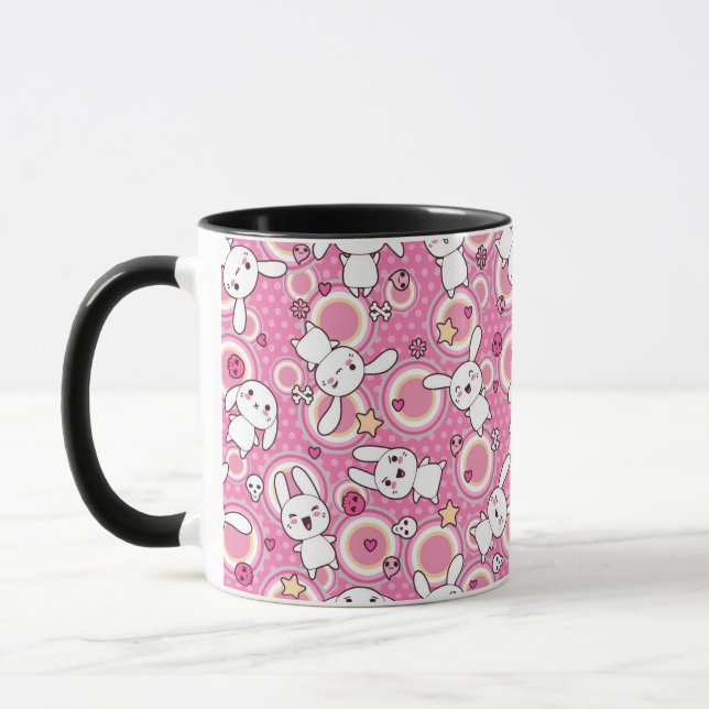 Mug motif de rose de kawaii (Gauche)