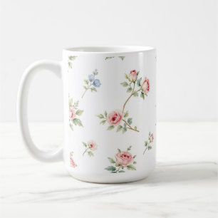Mug Motif de roses roses aquarelle romantique