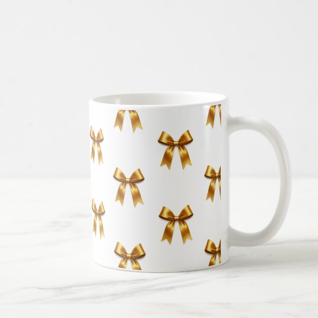 Mug Motif de ruban doré — Luxe minimal élégant (Droite)