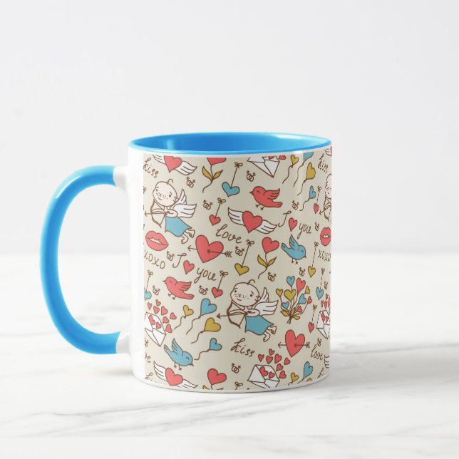Mug Motif de Saint-Valentin avec le cupidon (Gauche)