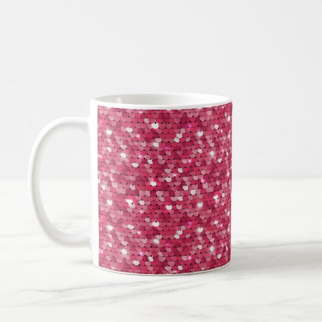 Mug Motif de séquence rose parties scintillant (Gauche)