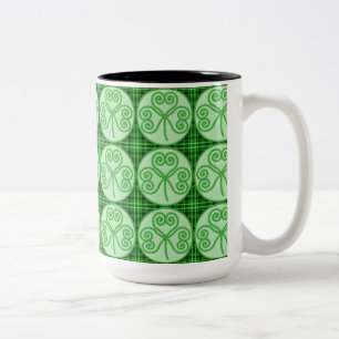 Mug Motif de Shamrock vert et noir