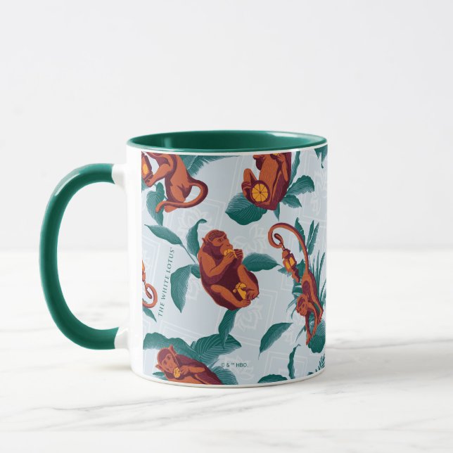 Mug Motif de singes joueurs du Lotus Blanc (Gauche)