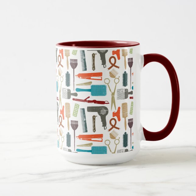 Mug Motif de soins capillaires (Droite)