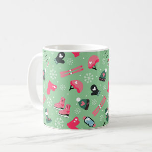 Mug Motif de sports de vacances d'hiver mignon