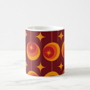Mug Motif de Starbursts du milieu du siècle sur les ce