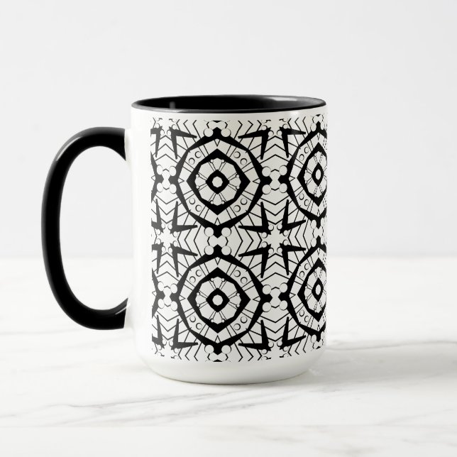 Mug Motif de style géométrique et batik (Gauche)