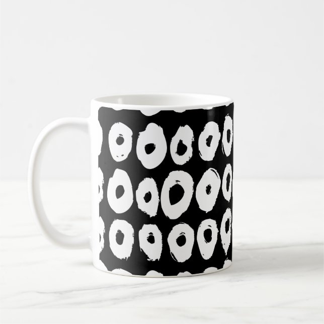 Mug Motif de style Hipster avec des formes de beignet  (Gauche)