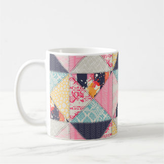 Mug Motif de style Patchwork transparent.