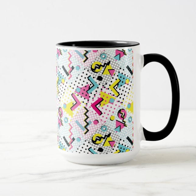 Mug Motif de style postmoderne Memphis (Droite)
