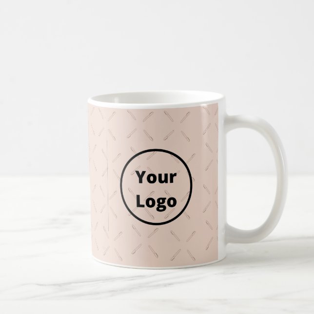 Mug Motif de stylo marron personnalisé (Droite)
