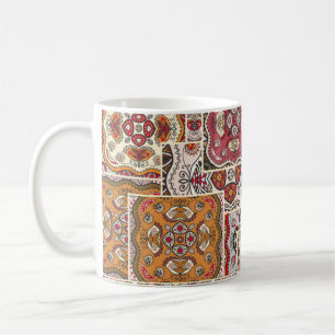 Mug motif de surface composée patchwork vintage. Décor