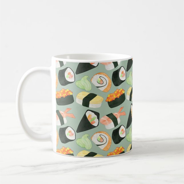 Mug Motif de sushi d'aquarelle (Gauche)