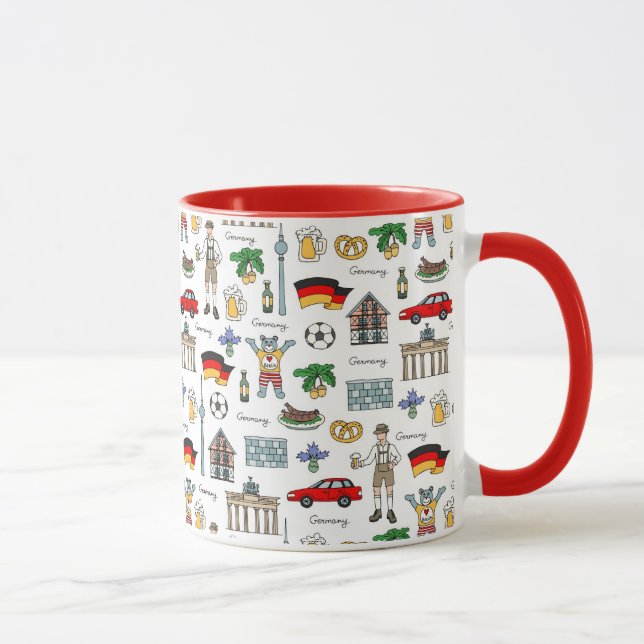 Mug Motif de symboles de l'Allemagne | (Droite)